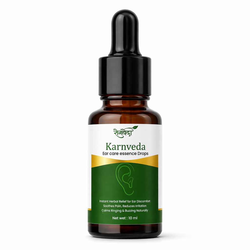 Karnveda Ear Care Essence Drops | Ayurvedic Ear Drops for Pain, Tinnitus & Infection Relief | 10ml