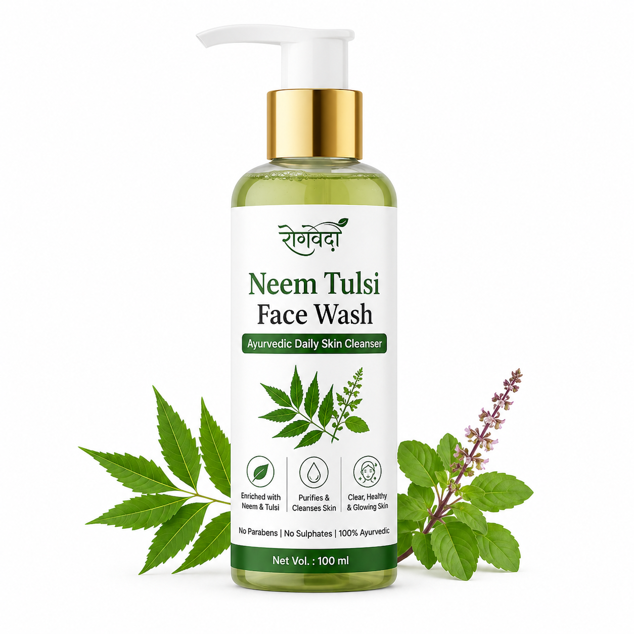 Neem Tulsi Face Wash – Ayurvedic Daily Skin Cleanser
